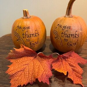 Decorative Pumpkins with Engraved Message
